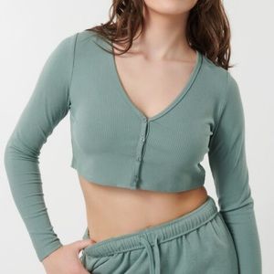 Garage Button Up Long Sleeve Top